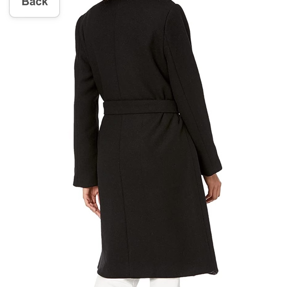 Daily Ritual Black Overcoat - Picture 2 of 7